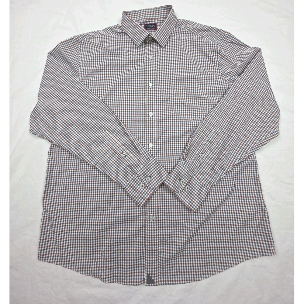 UNTUCKit‎ Shirt Mens XL  Blue Wine White Green Check Long Sleeve Button Up